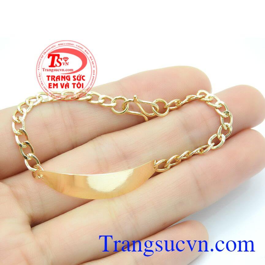 Lắc trẻ em vàng khắc tên, Lắc vàng trẻ em xinh xắn thích hợp làm quà tặng cho bé yêu