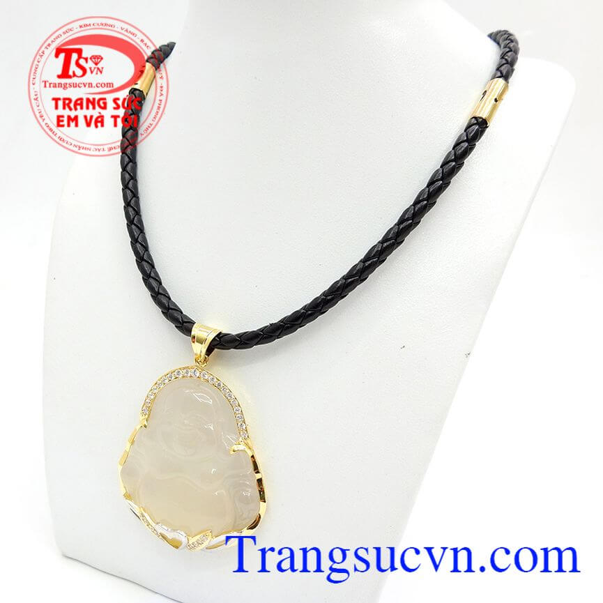 Bộ dây chuyền phật Di Lặc mã não, Bộ dây chuyền nam phong thủy, Bộ dây chuyền nam tinh xảo