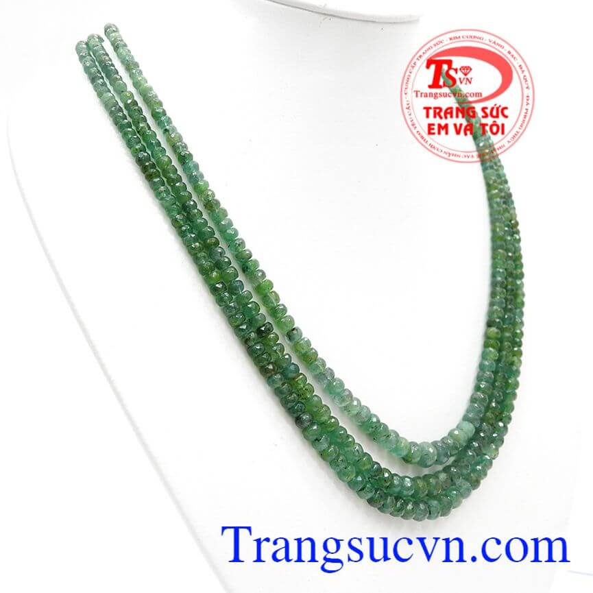 Chuỗi Emerald Tự Nhiên May Mắn, Chuỗi Ngọ Emerald thiên nhiên, Chuỗi Ngọc đẹp