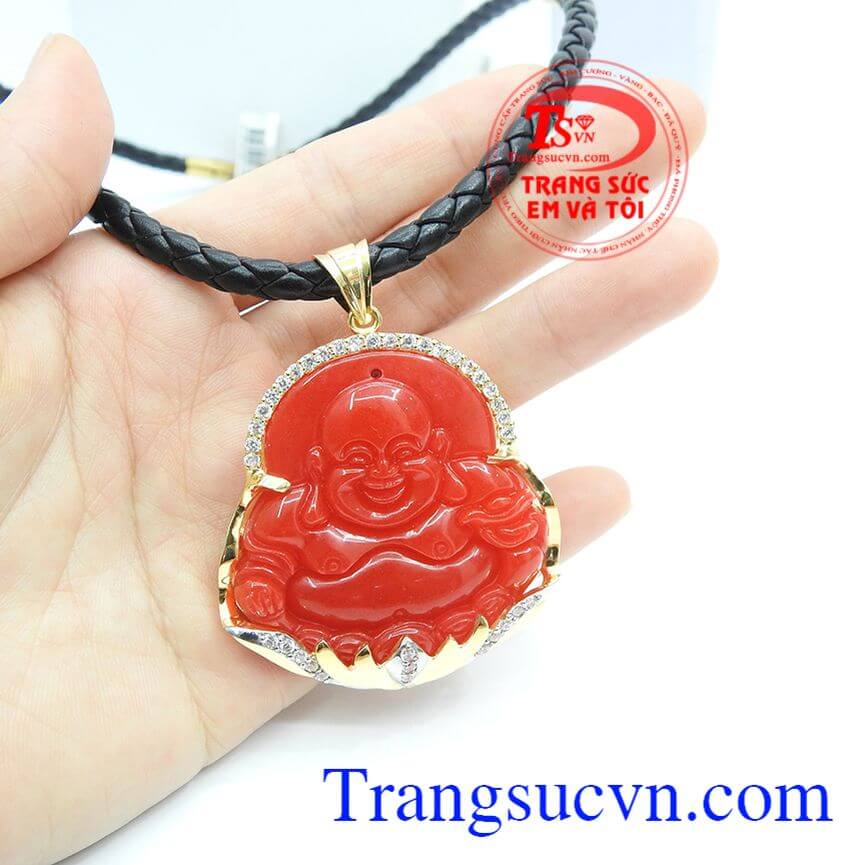 Bộ dây nam ngọc cẩm thạch, Bộ dây nam Phật Di Lặc tinh xảo, Bộ dây chuyền nam cá tính