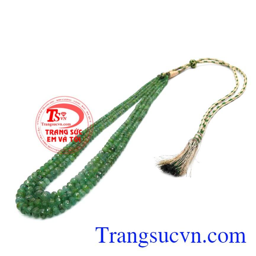 Chuỗi Emerald Tự Nhiên May Mắn, Chuỗi Ngọ Emerald thiên nhiên, Chuỗi Ngọc đẹp
