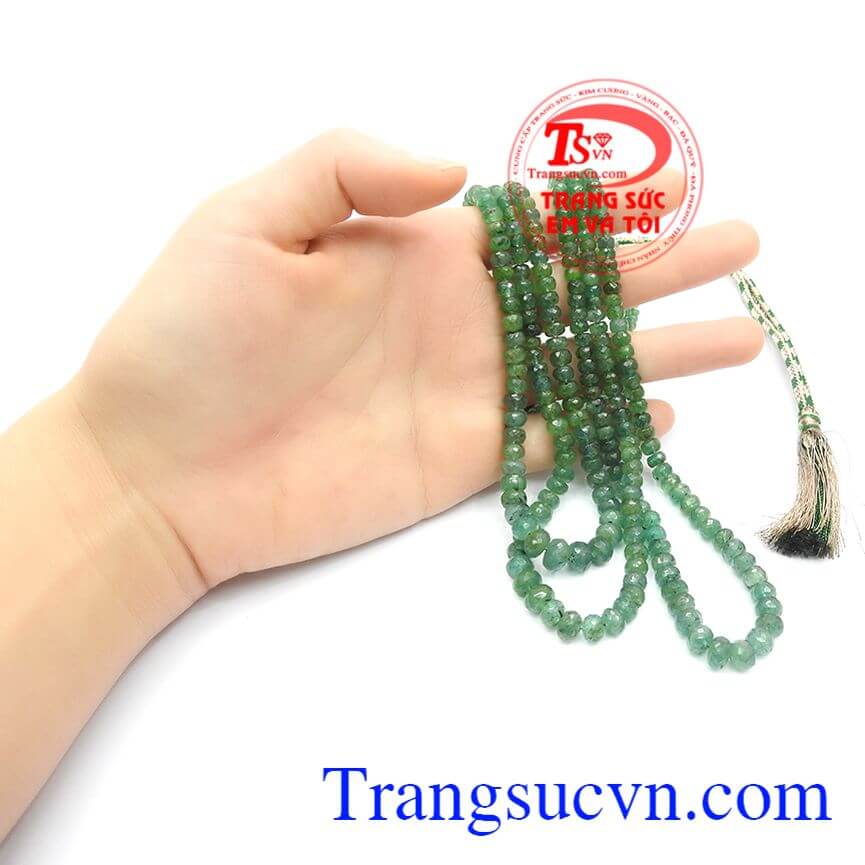Chuỗi Emerald Tự Nhiên May Mắn, Chuỗi Ngọ Emerald thiên nhiên, Chuỗi Ngọc đẹp