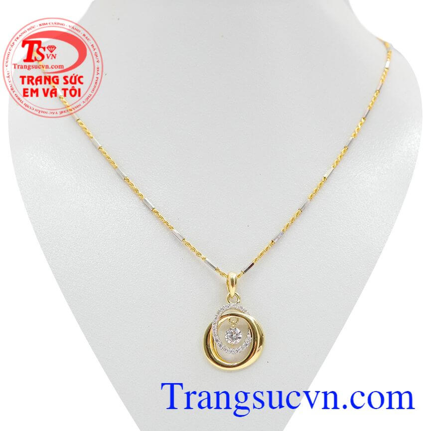 Bộ dây chuyền đính đá ngoại nhập, Bộ dây chuyền nữ nhập khẩu đẹp, Bộ dây chuyền vàng tây thời trang 
