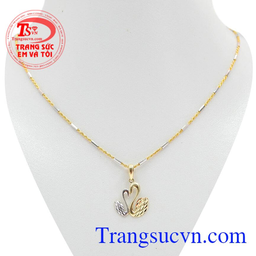 Bộ dây chuyền nữ Thiên Nga cặp đôi, Bộ dây chuyền nhập khẩu Hàn Ý, Bộ dây chuyền kết hợp tinh tế