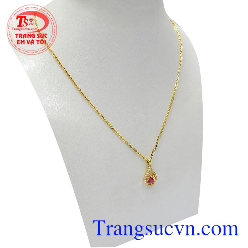 Bộ dây chuyền ruby hạnh phúc, trang sức bộ, bộ dây chuyền nữ đẹp