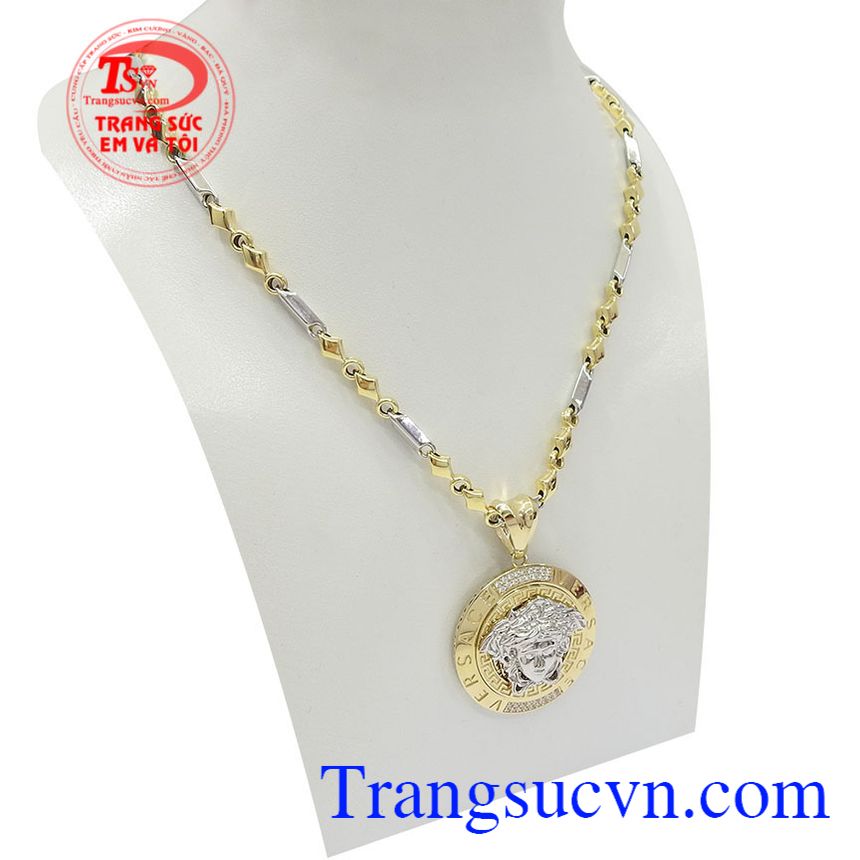 Bộ dây chuyền Versace lịch lãm, Bộ Trang Sức Vàng Nam, bộ dây nam đẹp Bộ dây chuyền Versace lịch lãm, Bộ Trang Sức Vàng Nam, bộ dây nam đẹp