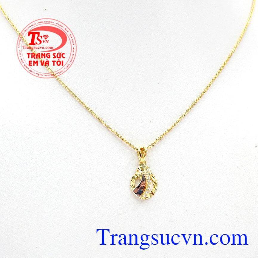 Bộ dây vàng tây nhập cá tính, Bộ dây chuyền nữ vàng tây chế tác tinh xảo, Bộ dây chuyền độc đáo, cá tính