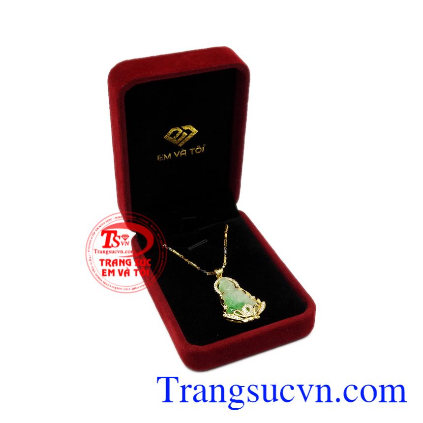 Bộ mặt vàng Quan Âm cẩm thạch, Bộ dây chuyền quan âm, Bộ trang sức vàng tây