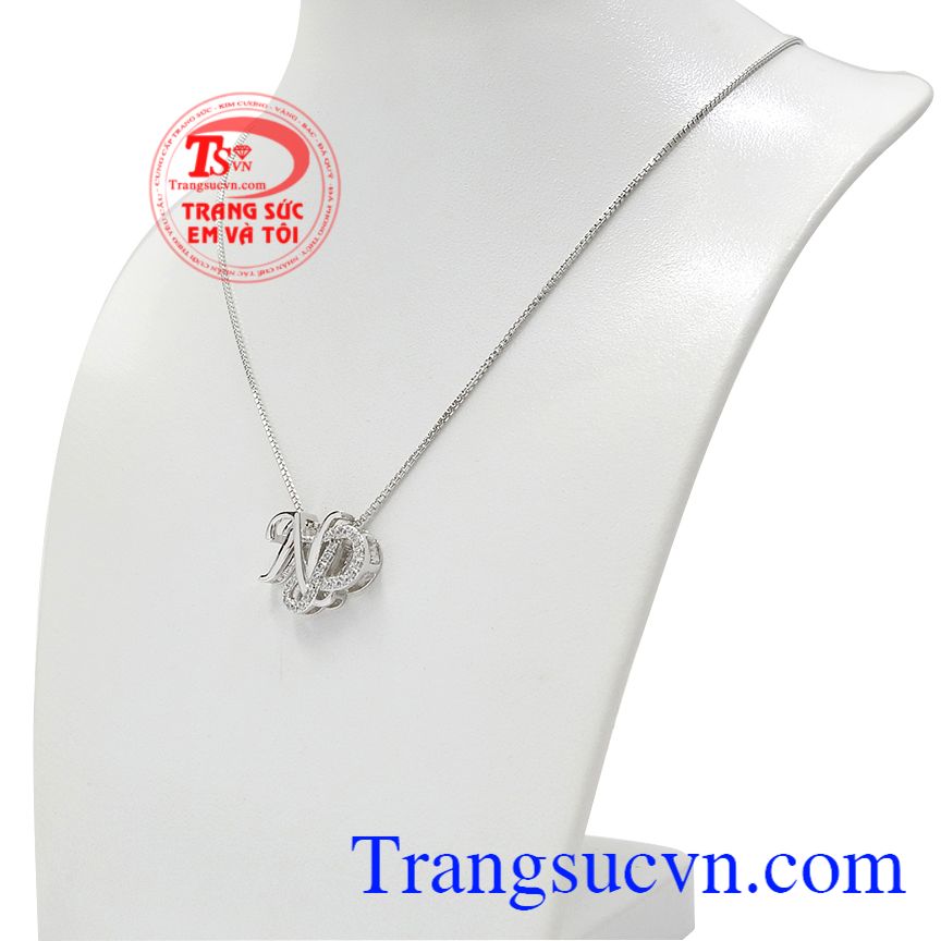 Bộ trang sức chữ NP đẹp, Bộ dây vàng nữ, Bộ dây chuyền vàng tây