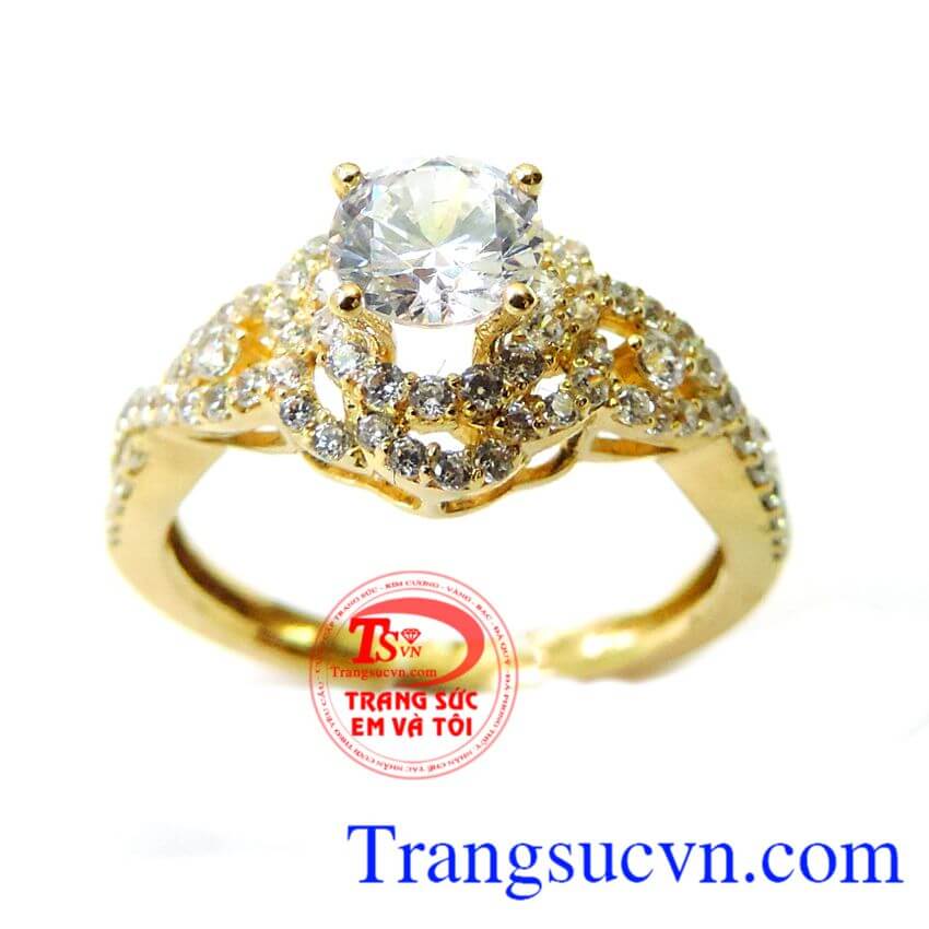 Nhẫn vàng 18k chung thủy, Nhẫn Nữ Vàng 18K, nhẫn nữ vàng sang trọng
