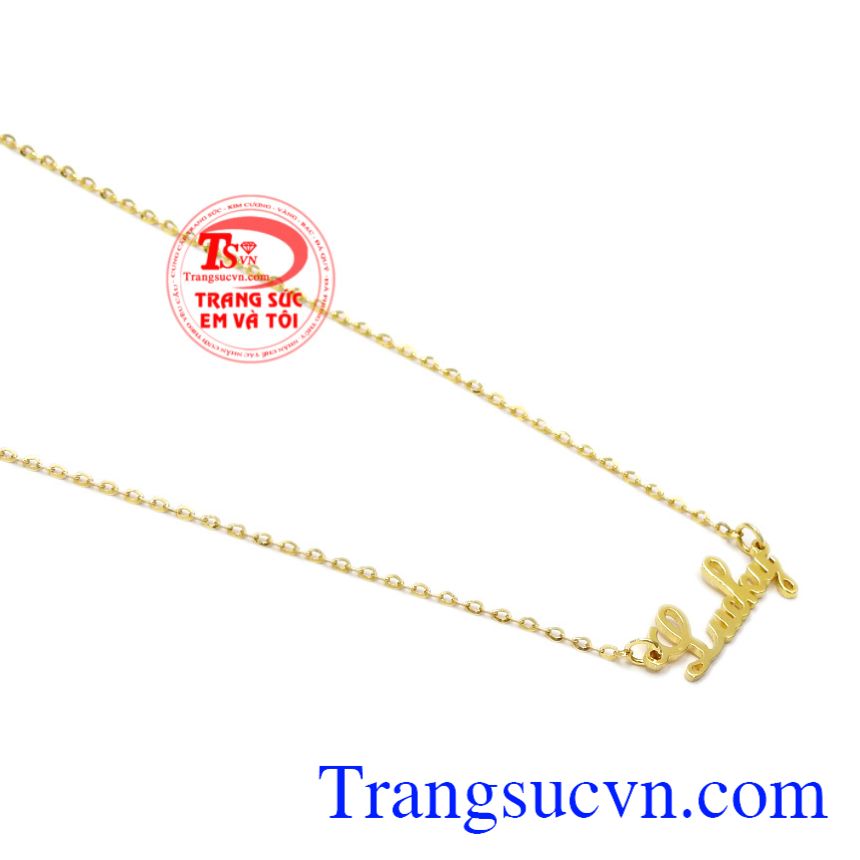 Bộ dây chuyền vàng chữ Lucky, Dây chuyền nữ Bộ dây chuyền vàng chữ Lucky, Dây chuyền nữ