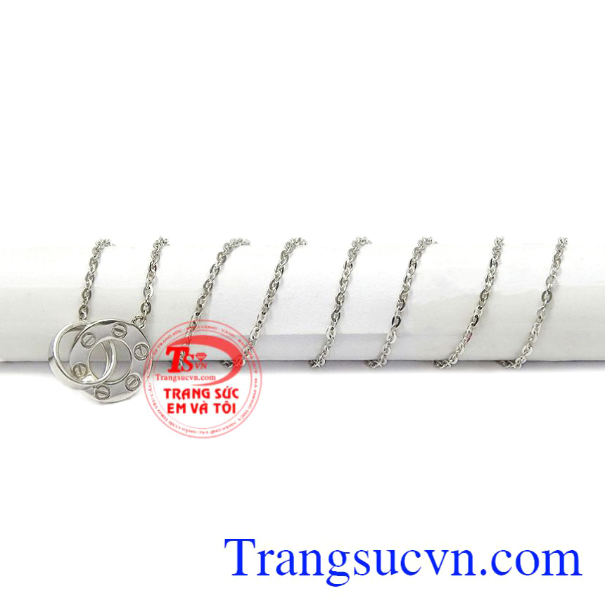 Bộ dây chuyền vàng trắng định mệnh, Dây chuyền nữ Bộ dây chuyền vàng trắng định mệnh, Dây chuyền nữ