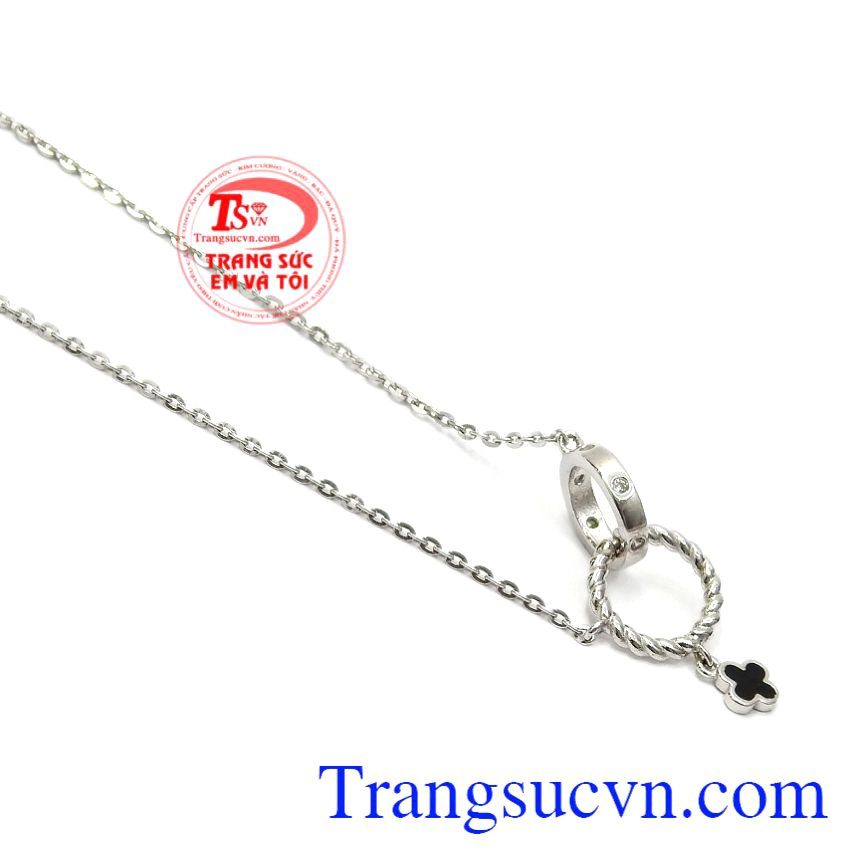 Bộ dây chuyền vàng trắng độc đáo, Dây chuyền nữ