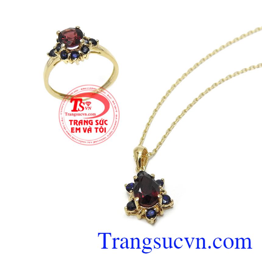 Bộ dây granat sang trọng, Trang sức bộ Bộ dây granat sang trọng, Trang sức bộ