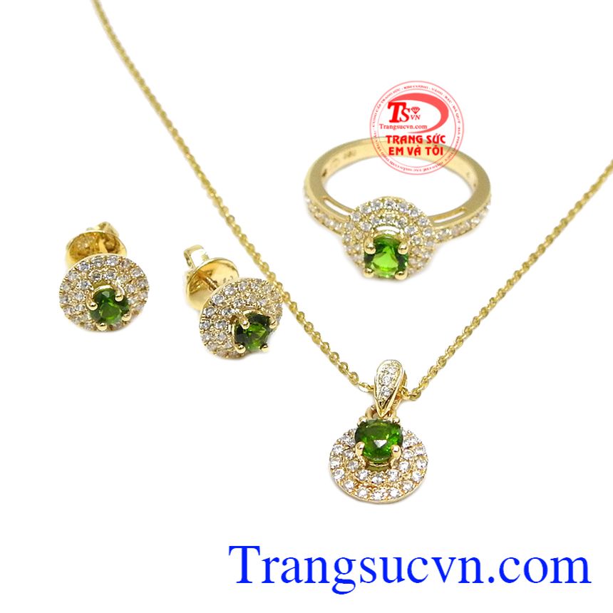 Bộ trang sức Diopside bình an, Trang sức bộ Bộ trang sức Diopside bình an, Trang sức bộ