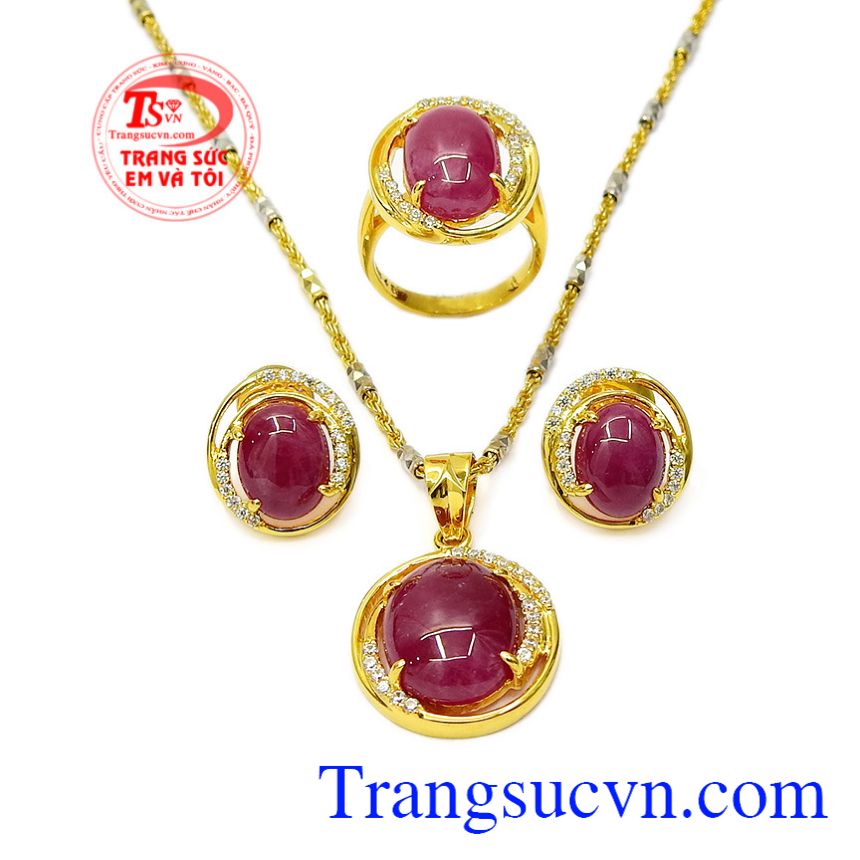 Bộ trang sức Ruby nổi bật, Trang sức bộ Bộ trang sức Ruby nổi bật, Trang sức bộ