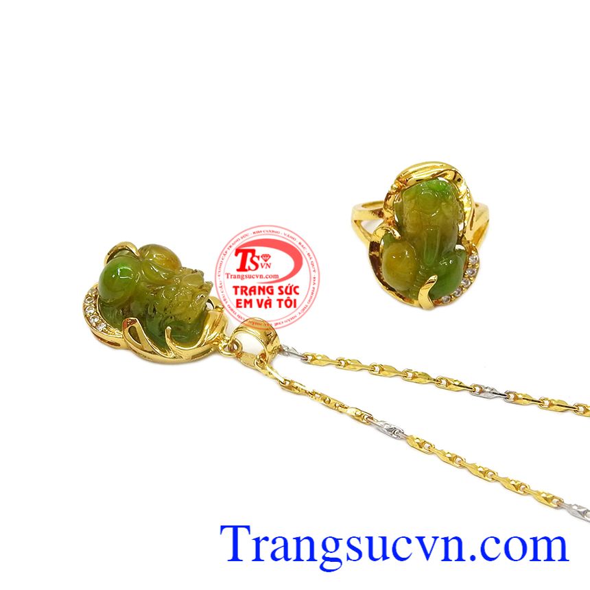 Bộ trang sức-Nữ trang,Bộ trang sức nữ,Mặt dây vàng đá quý