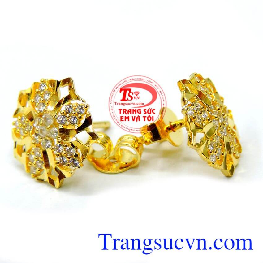 Bông tai ngũ sắc vàng, Hoa tai vàng tây