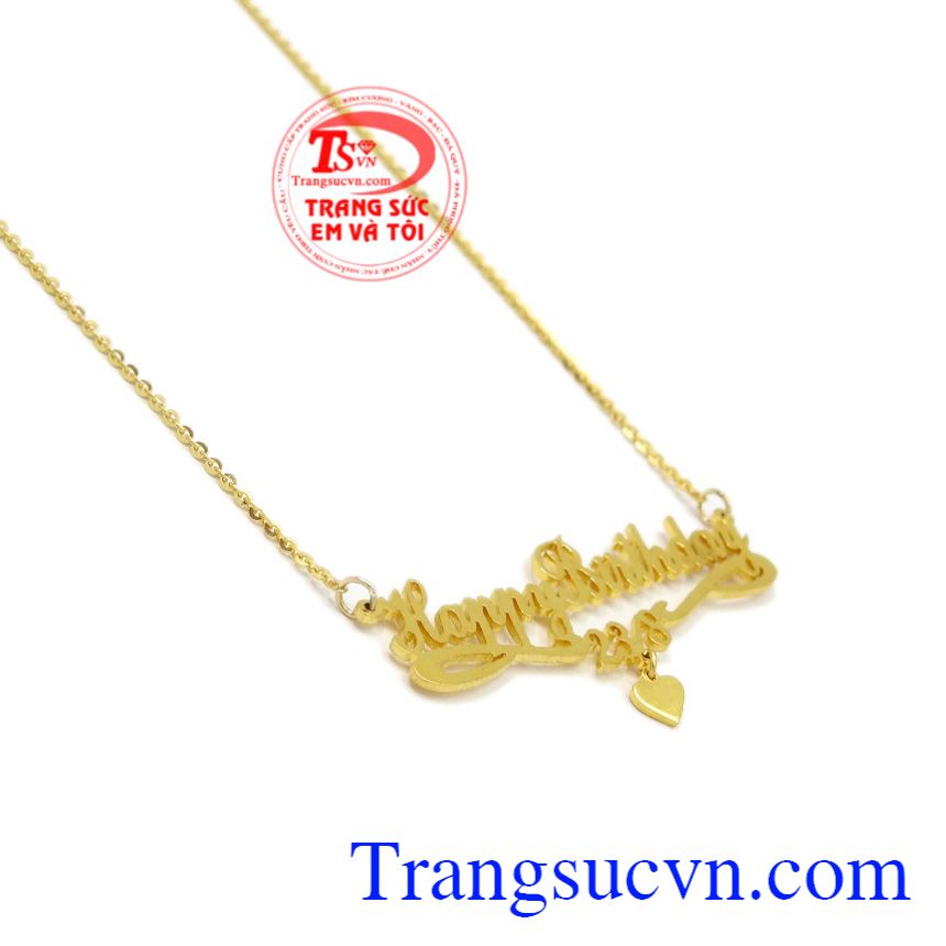 Dây chuyền Happy birthday, Dây chuyền chữ vàng