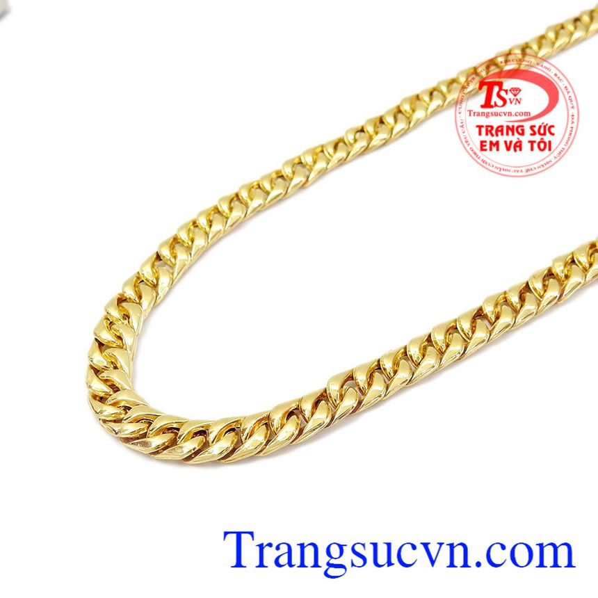 Dây chuyền nam trơn, Dây chuyền nam vàng tây