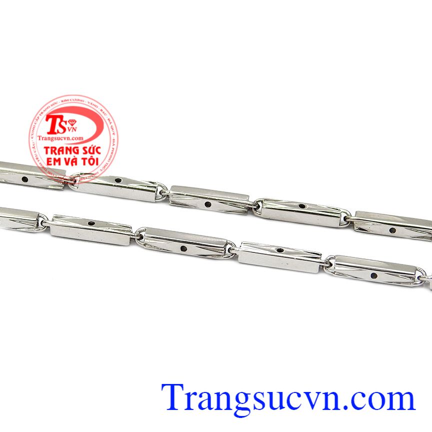 Dây chuyền vàng trắng nam tính, Dây chuyền Italy Dây chuyền vàng trắng nam tính, Dây chuyền Italy