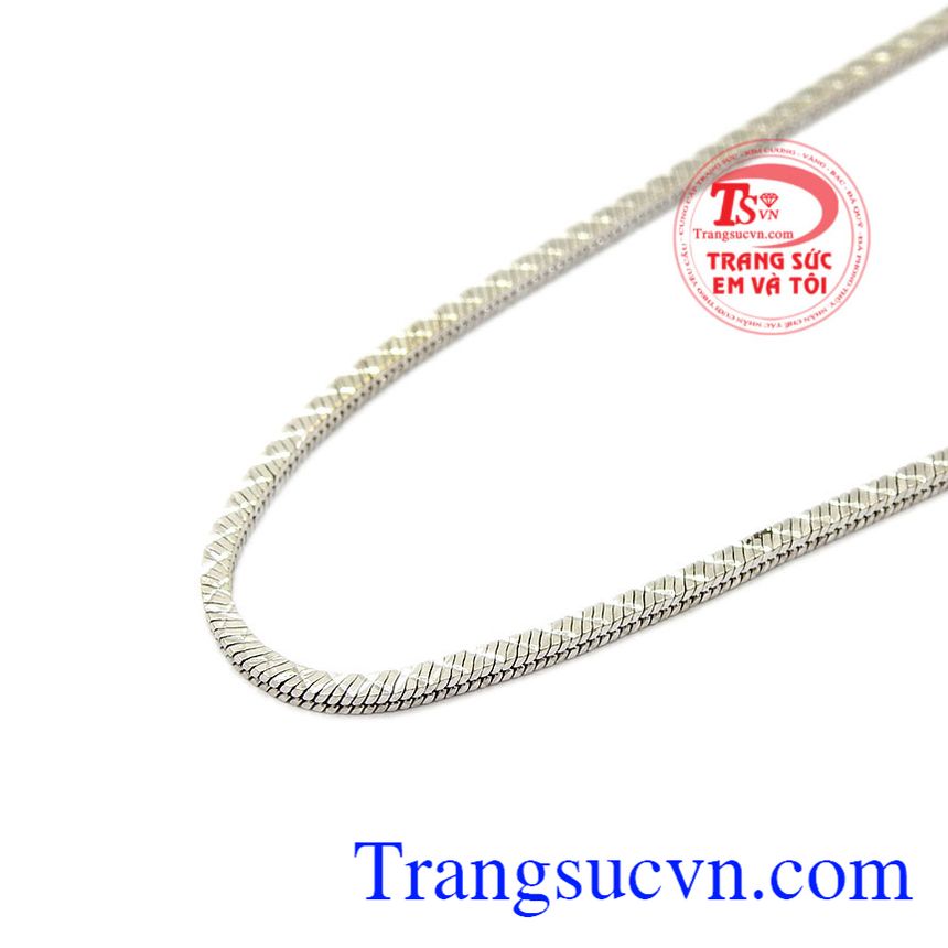 Dây chuyền vàng trắng Ý, Dây Vàng 18k Nữ Ý