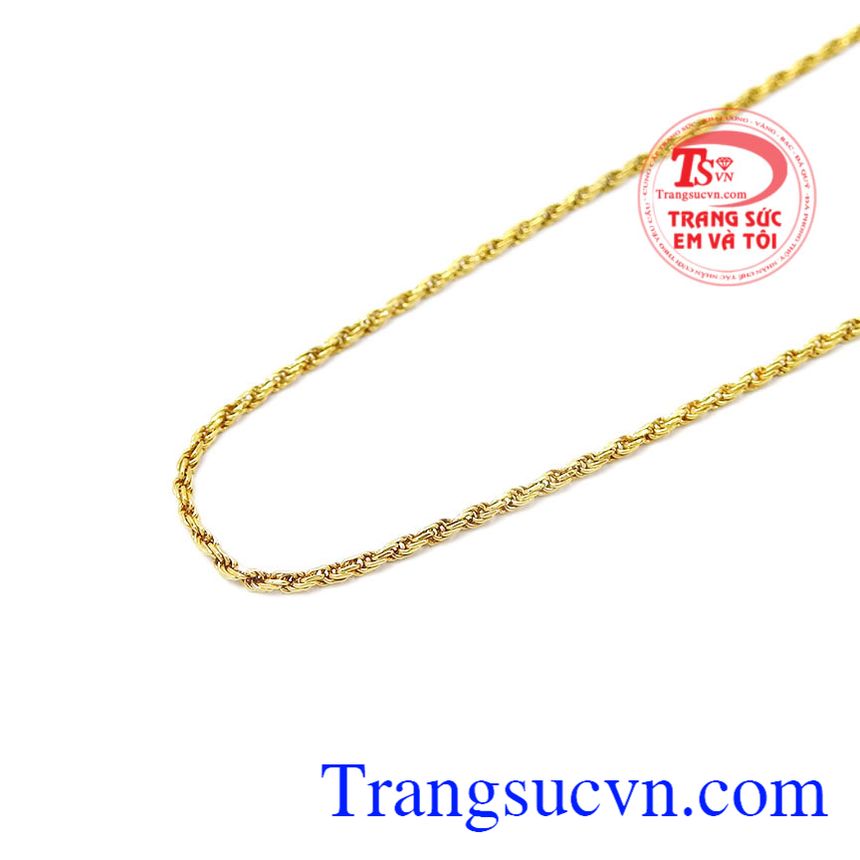 Dây chuyền ý mềm 18k bền,Dây Vàng 18k Nữ Ý