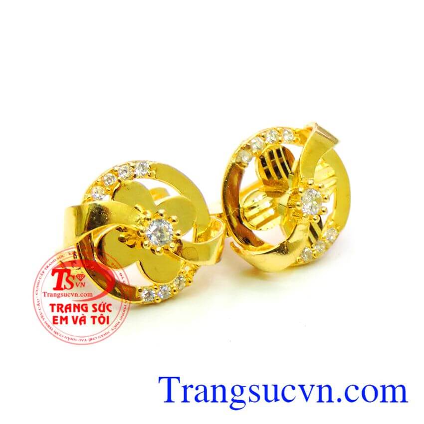 Đôi hoa tai vàng nữ nét duyên, Hoa tai vàng tây