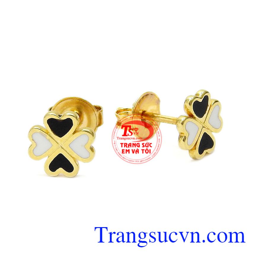 Hoa tai nữ cỏ bốn lá may mắn, Hoa tai vàng tây