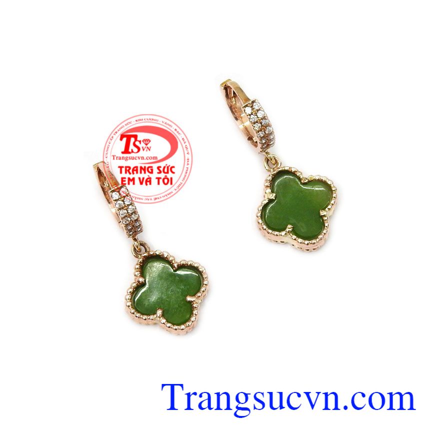 Hoa tai nữ vàng ngọc Nephrite, Hoa tai vàng tây Hoa tai nữ vàng ngọc Nephrite, Hoa tai vàng tây
