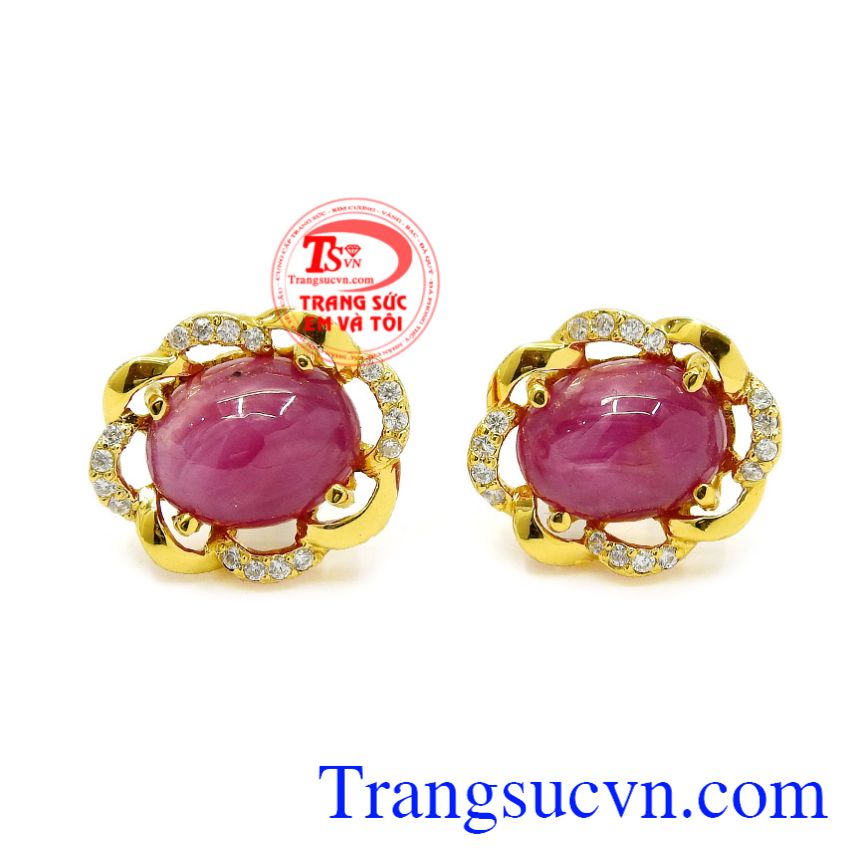 Hoa tai Ruby sao tinh tế, Hoa tai Ruby Hoa tai Ruby sao tinh tế, Hoa tai Ruby