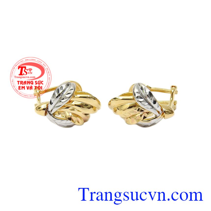 Hoa tai vàng độc đáo, Hoa tai vàng 18k Hoa tai vàng độc đáo, Hoa tai vàng 18k
