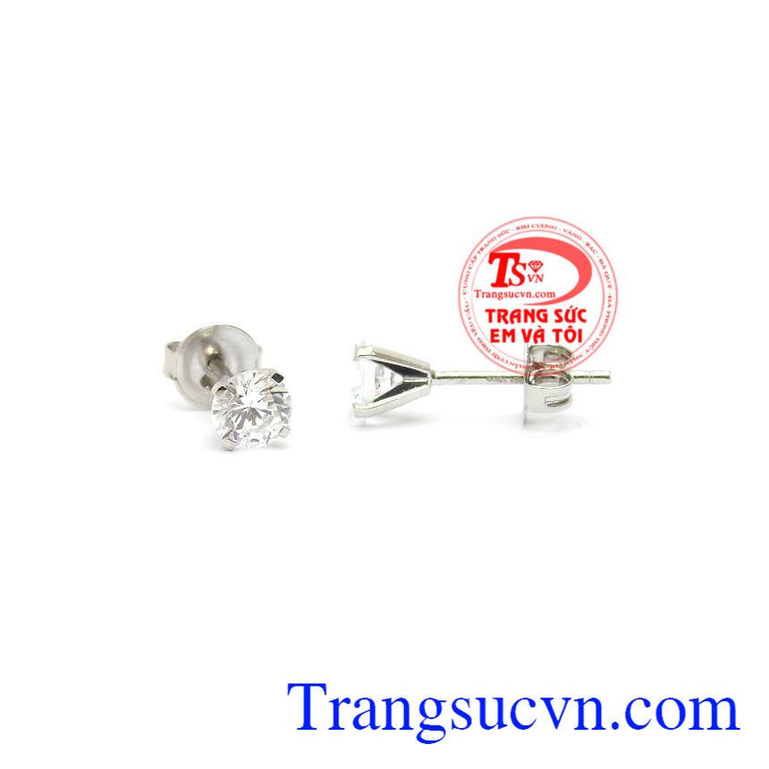 Hoa tai vàng trắng korea xinh xắn, hoa tai vàng tây, 