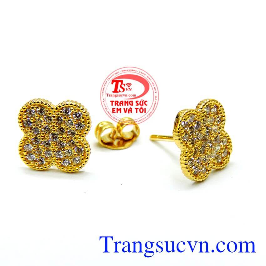 Khuyên tai bông hoa, Hoa tai vàng tây Khuyên tai bông hoa, Hoa tai vàng tây