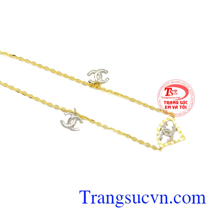 Lắc chân Chanel đẹp, Lắc chân vàng tây