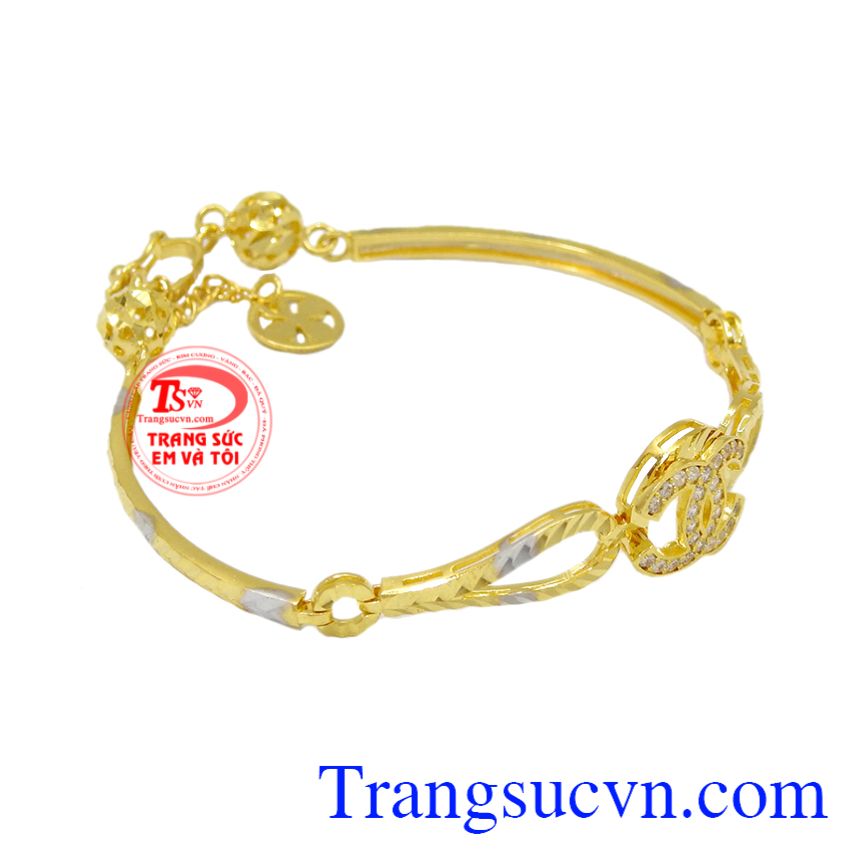 Lắc tay nữ vàng 10k đẹp, Lắc tay vàng tây, Lắc tay nữ vàng