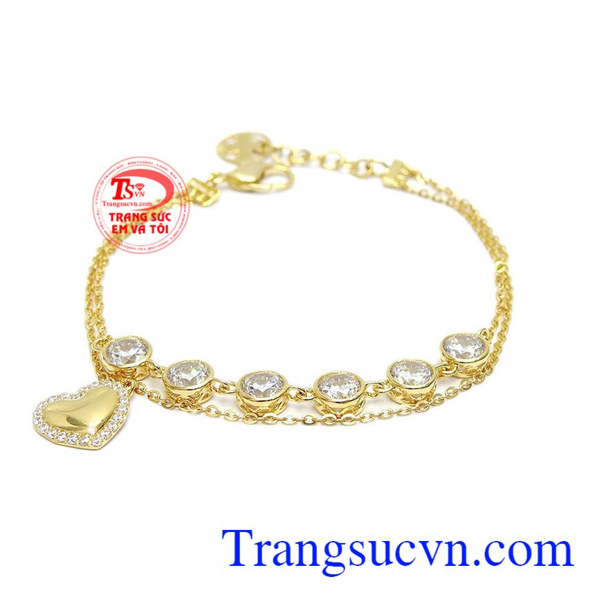 Lắc tay nữ 10k tình yêu,Lắc tay vàng,Trang sức nữ