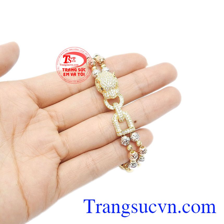 Lắc tay nữ vàng 10k cá tính,Lắc tay vàng,Lắc tay nữ vàng