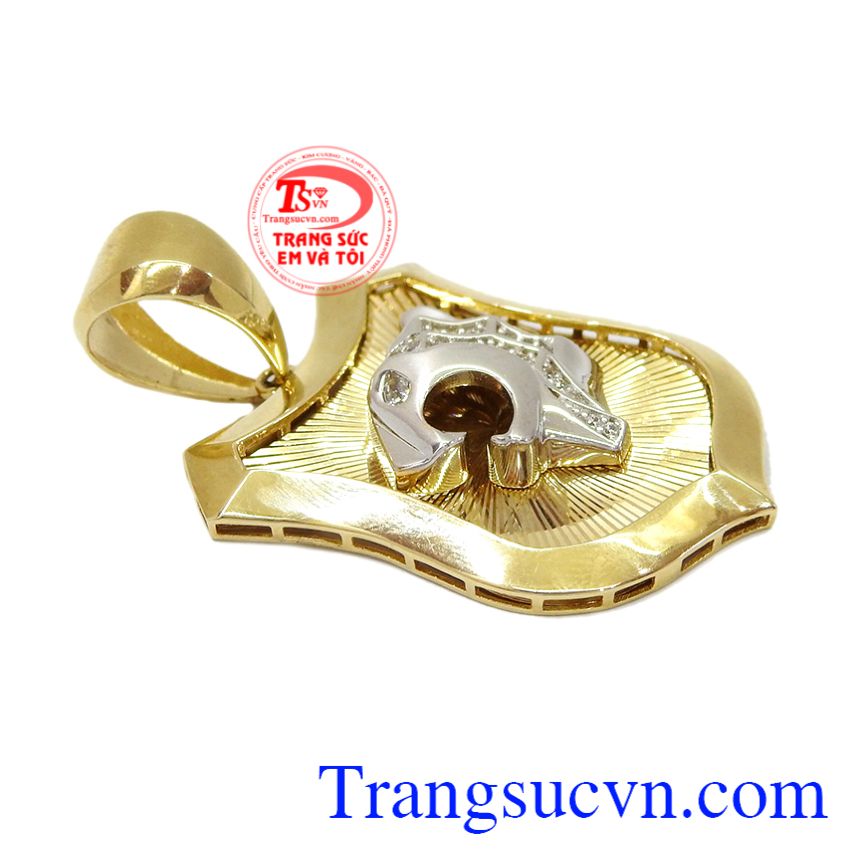 Mặt dây đầu báo vàng, Mặt dây vàng tây đá quý