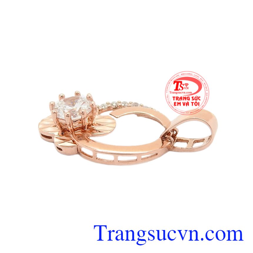 Mặt dây hoa Korea vàng 10k, Mặt dây chuyền vàng