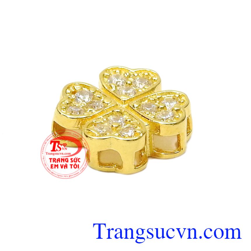 Mặt dây nữ cỏ bốn lá may mắn, Mặt dây chuyền vàng Mặt dây nữ cỏ bốn lá may mắn, Mặt dây chuyền vàng