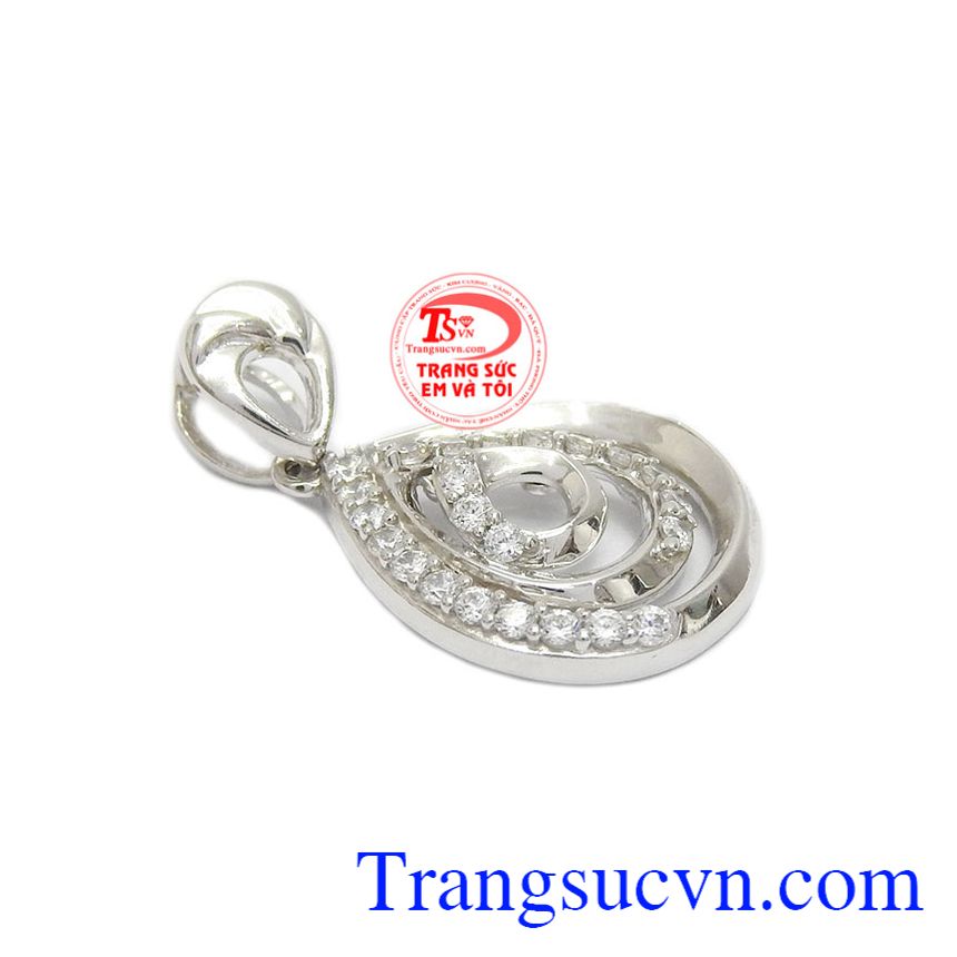 Mặt dây nữ tính vàng trắng, mặt dây chuyền vàng