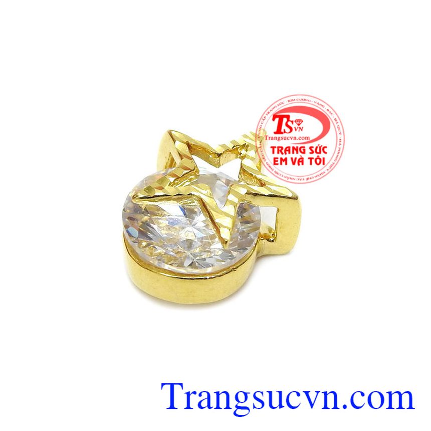 Mặt dây nữ tỏa sáng, Mặt Dây Vàng Đá Quý,  Mặt dây chuyền vàng