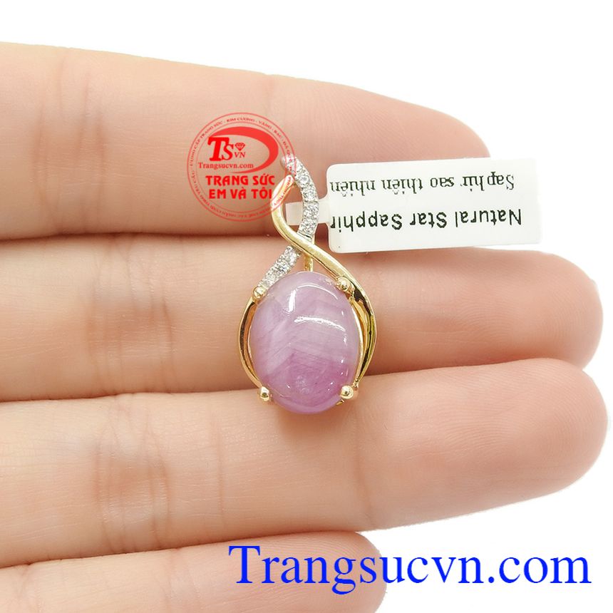 Mặt dây Sapphire sao vàng 10k,Mặt dây đá Sapphire,Mặt dây vàng đá quý