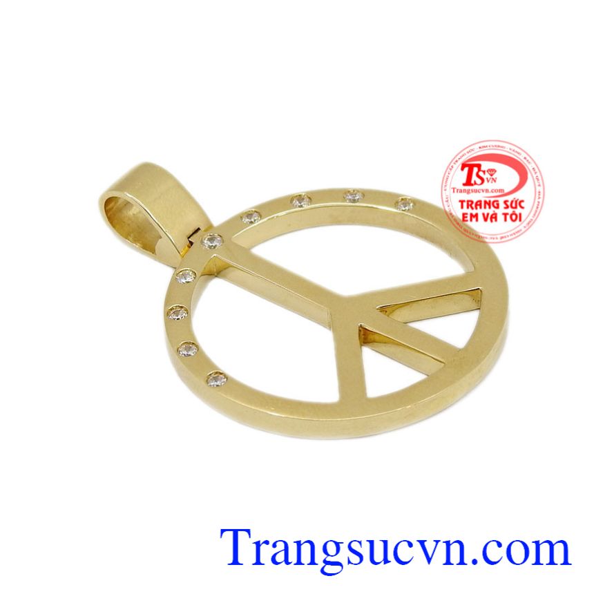 Mặt dây vàng 18k đẳng cấp, Mặt dây vàng tây đá quý