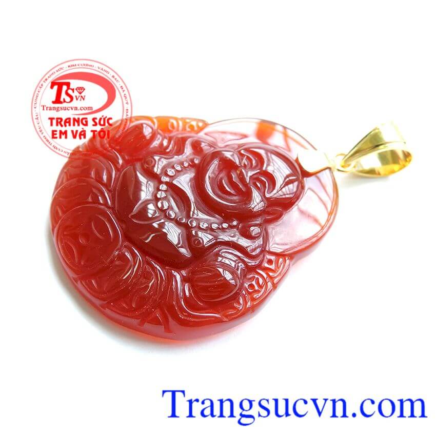 Mặt phật Di Lặc vàng 14k đẹp, Mặt phật bọc vàng