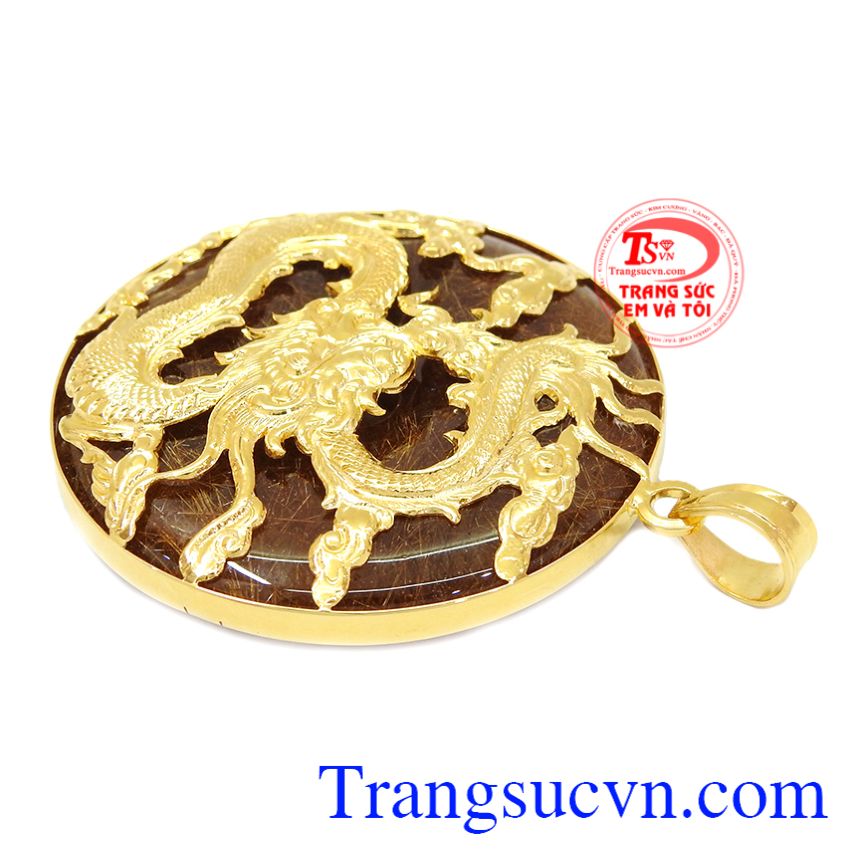 Mặt thạch anh tóc bọc vàng, Mặt dây vàng tây đá quý