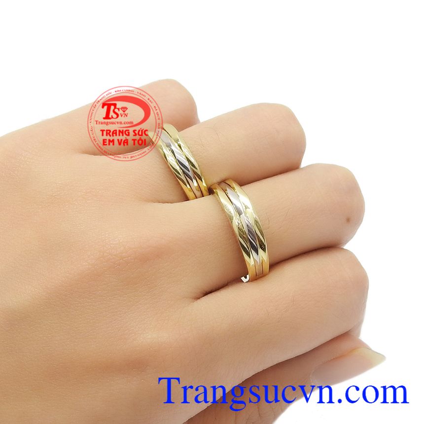 Nhẫn cưới 10k Korea đẹp,Nhẫn cưới vàng tây,Nhẫn cưới đẹp