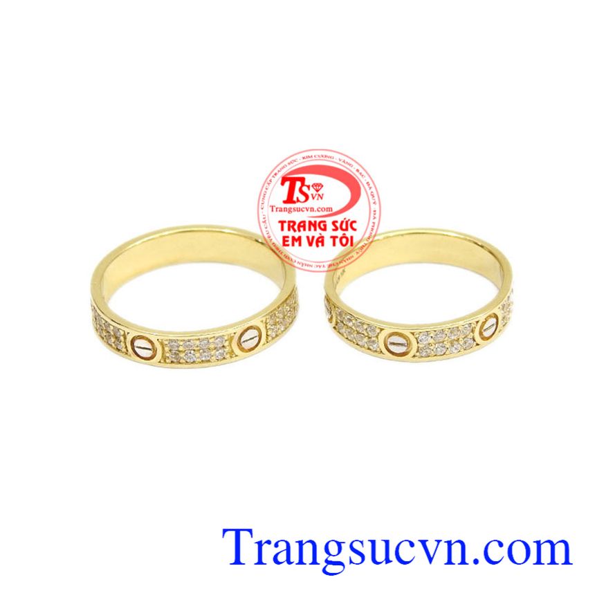 Nhẫn cưới Korea gắn kết, Nhẫn cưới vàng tây