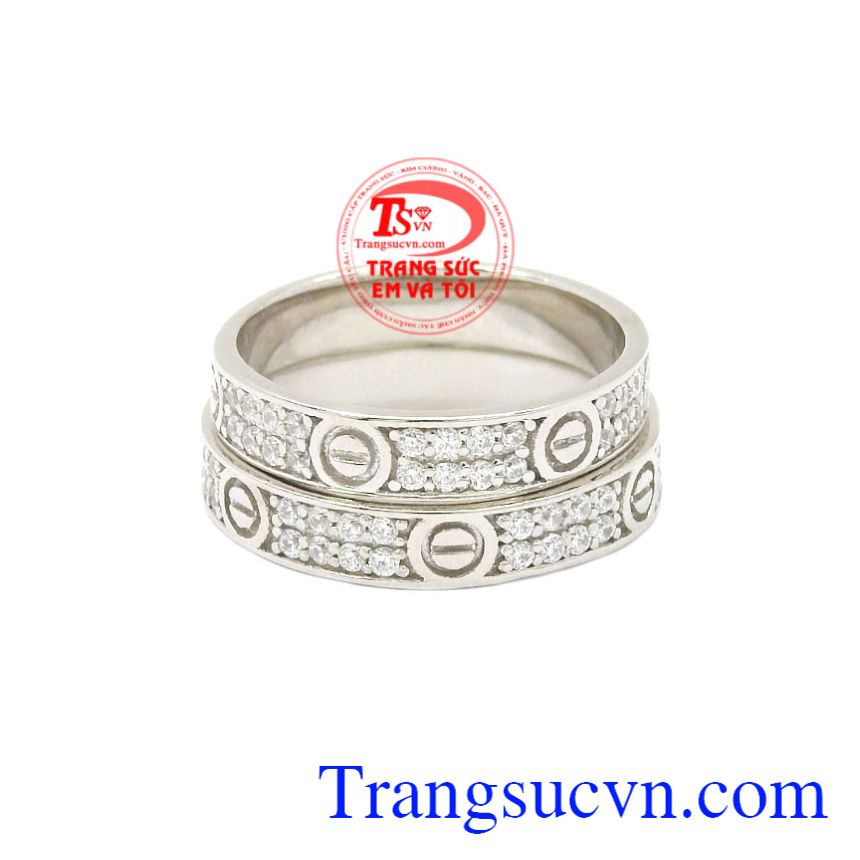 Nhẫn cưới vàng trắng Cartier, Nhẫn nữ vàng trắng